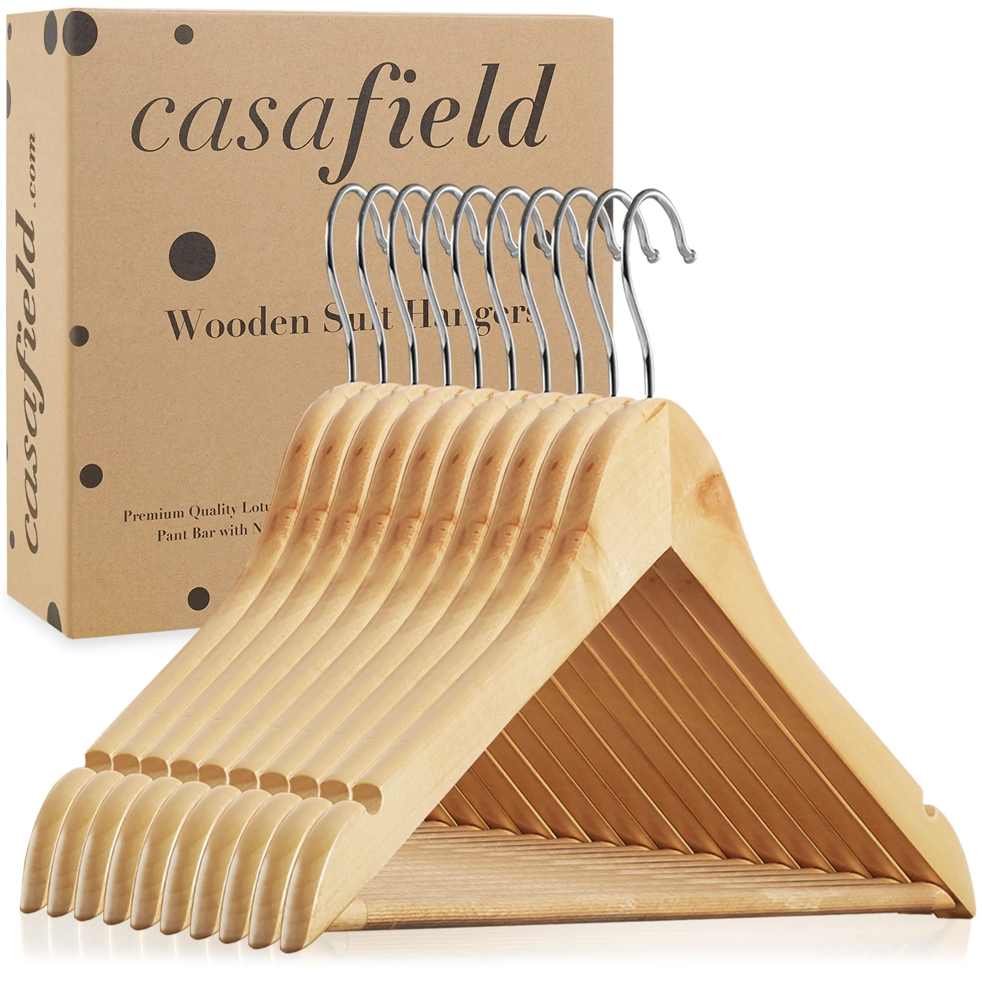 10 Wooden Suit Hangers