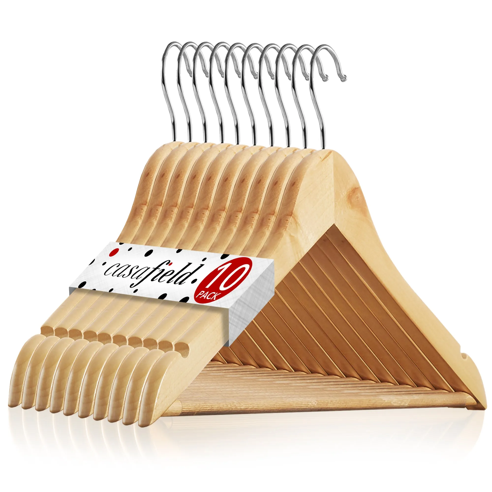 10 Wooden Suit Hangers