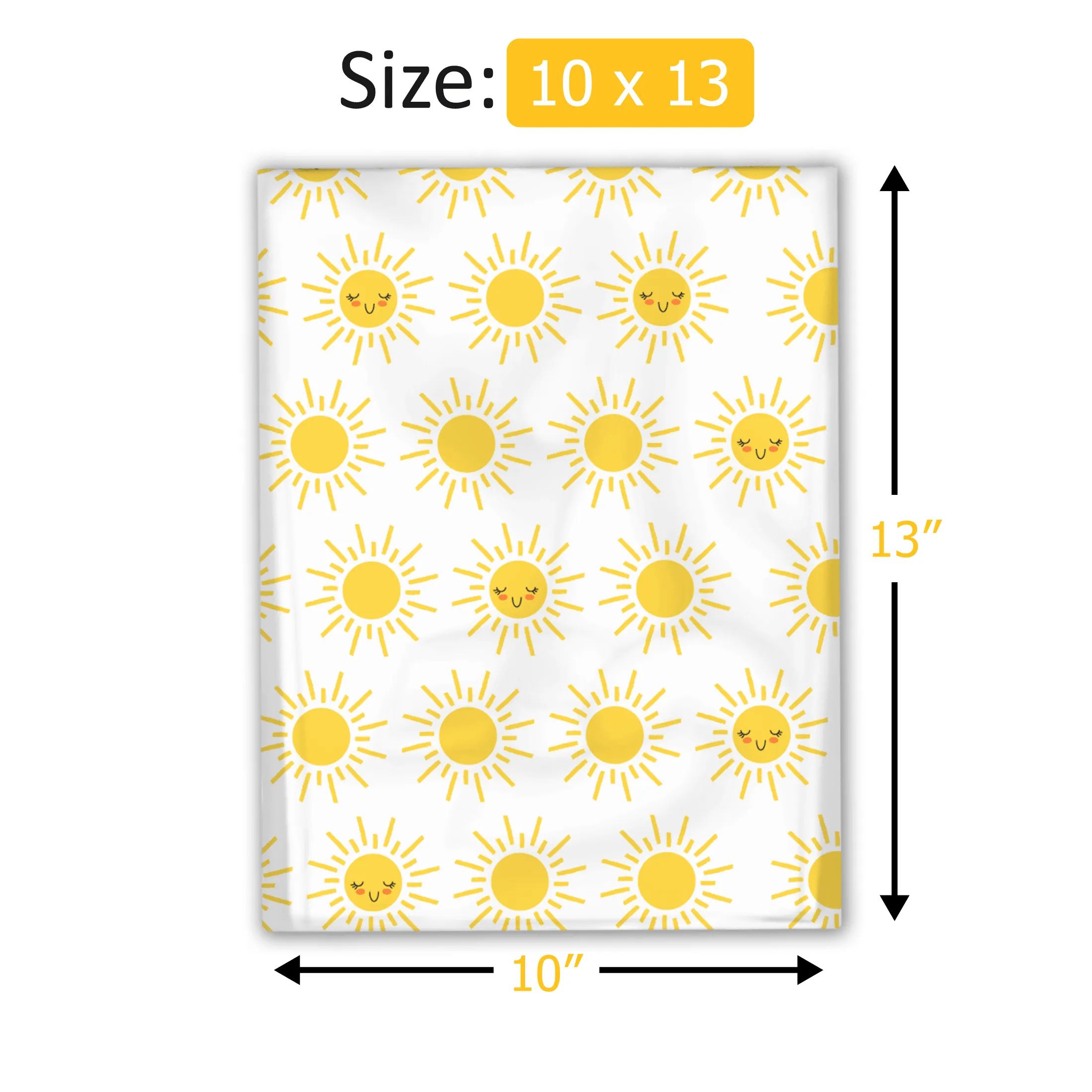 10x13 Sunshine Designer Poly Mailers Shipping Envelopes Premium Printed Bags