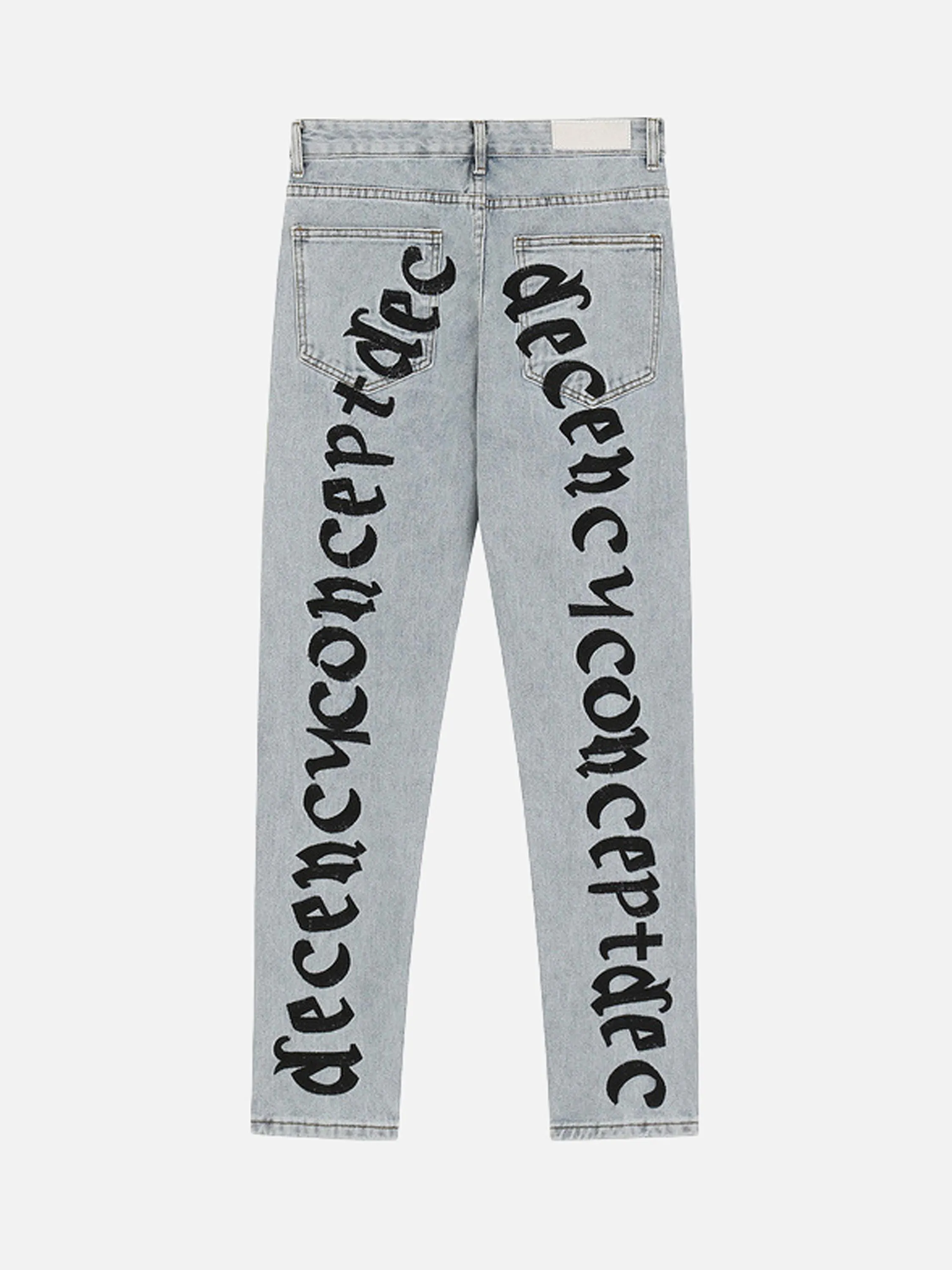 1984 High Street Letter Embroidered Slim-Fit Skinny Jeans