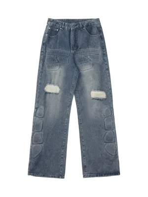 1984 High Street Washed Ripped Jeans