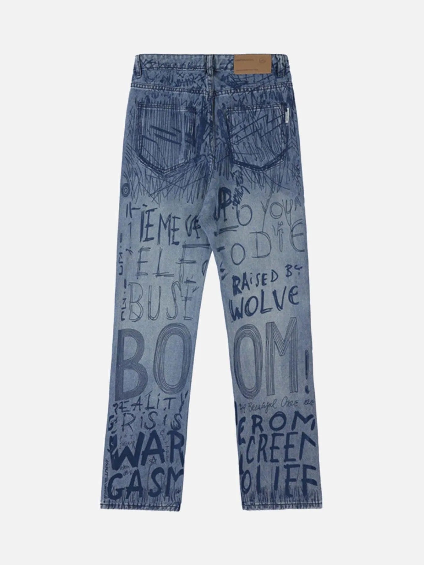 1984 Hip-hop Graffiti Alphabet Jeans - 1743