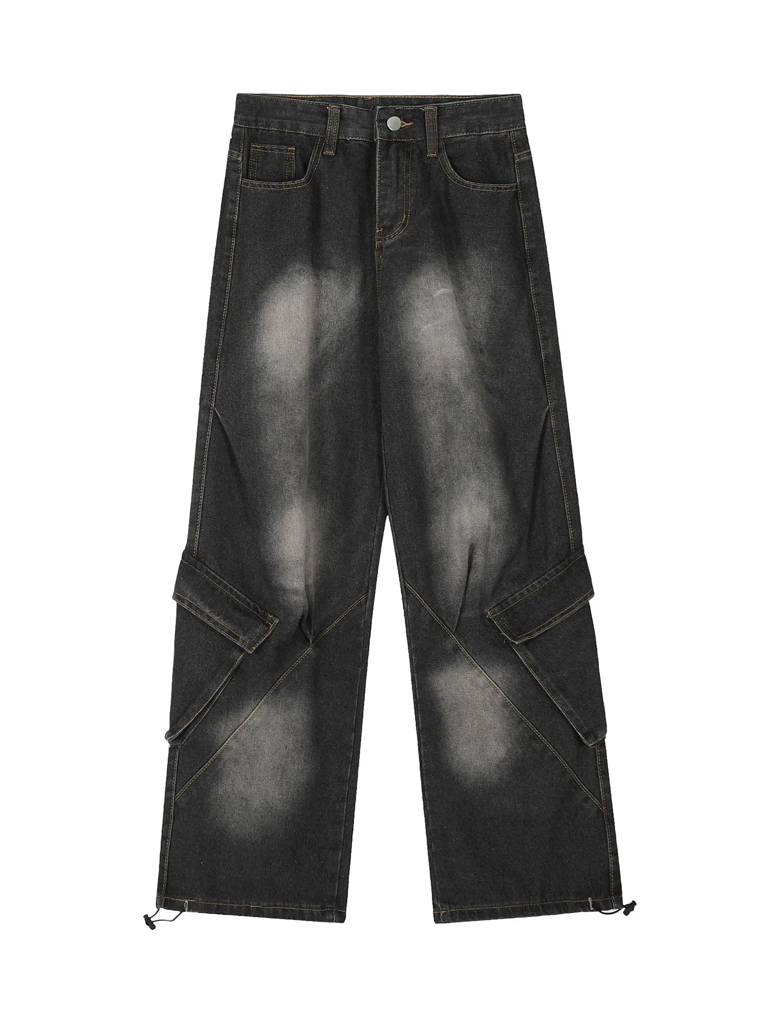 1984 Washed Distressed Workwear Hip-Hop Jeans