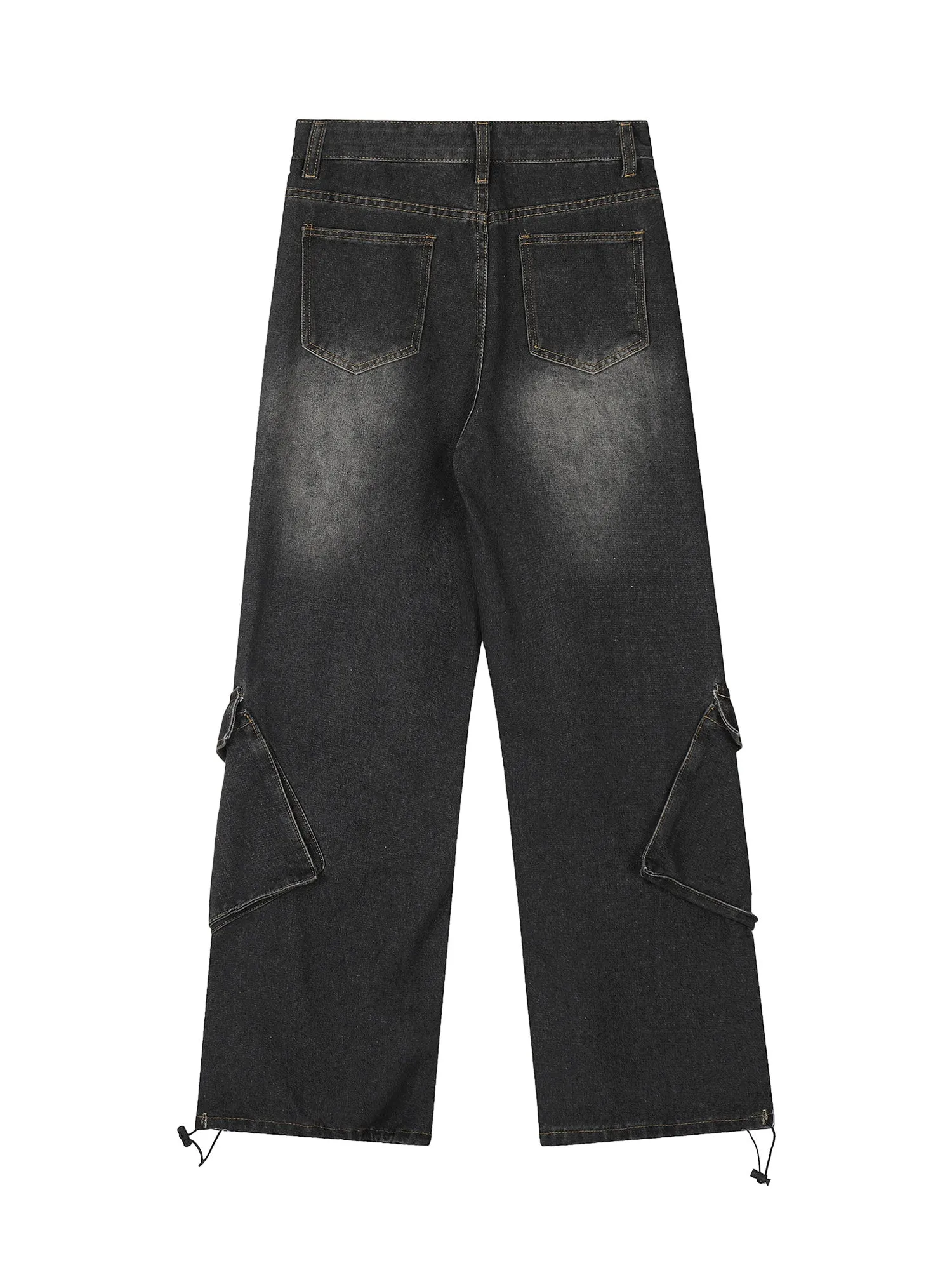 1984 Washed Distressed Workwear Hip-Hop Jeans