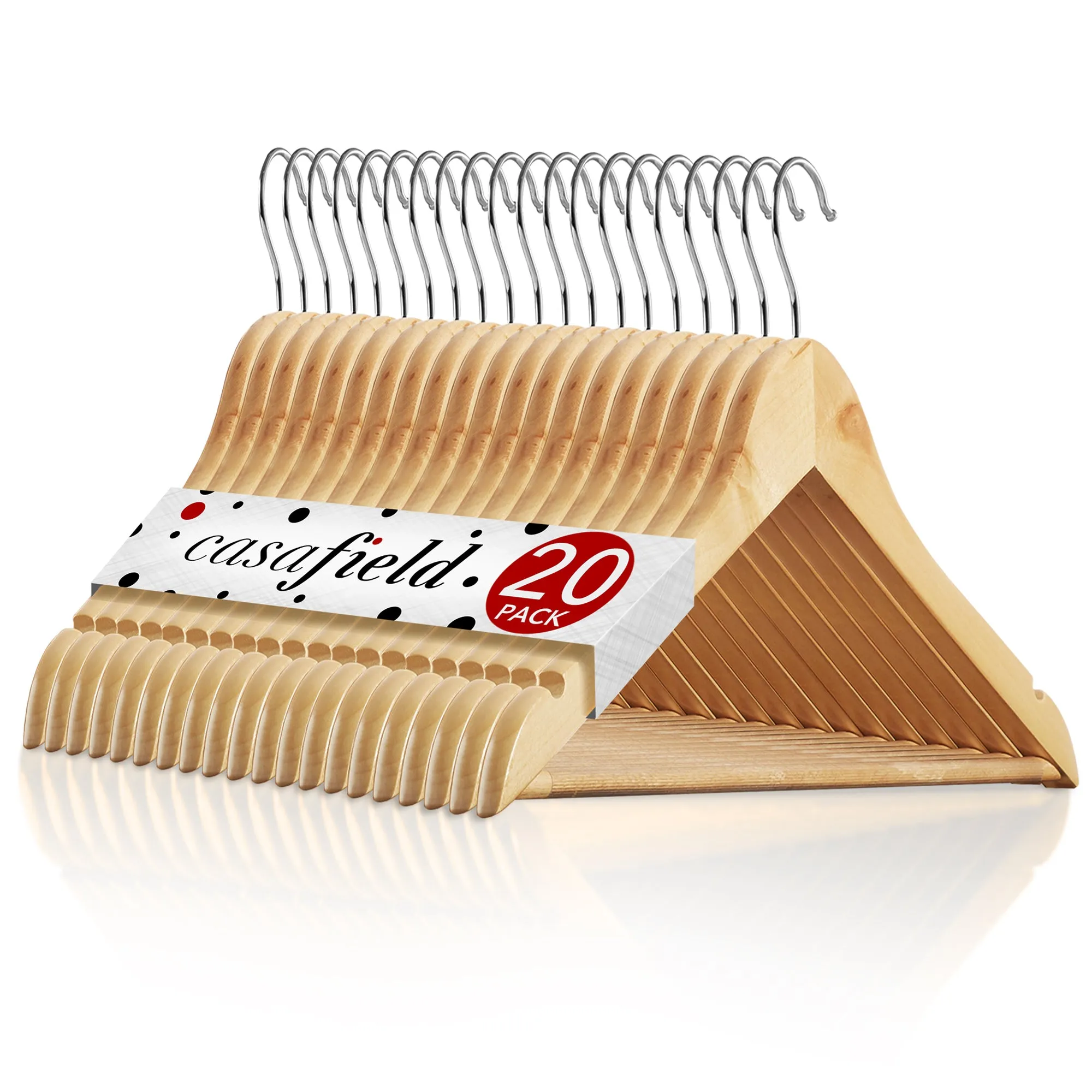 20 Wooden Suit Hangers