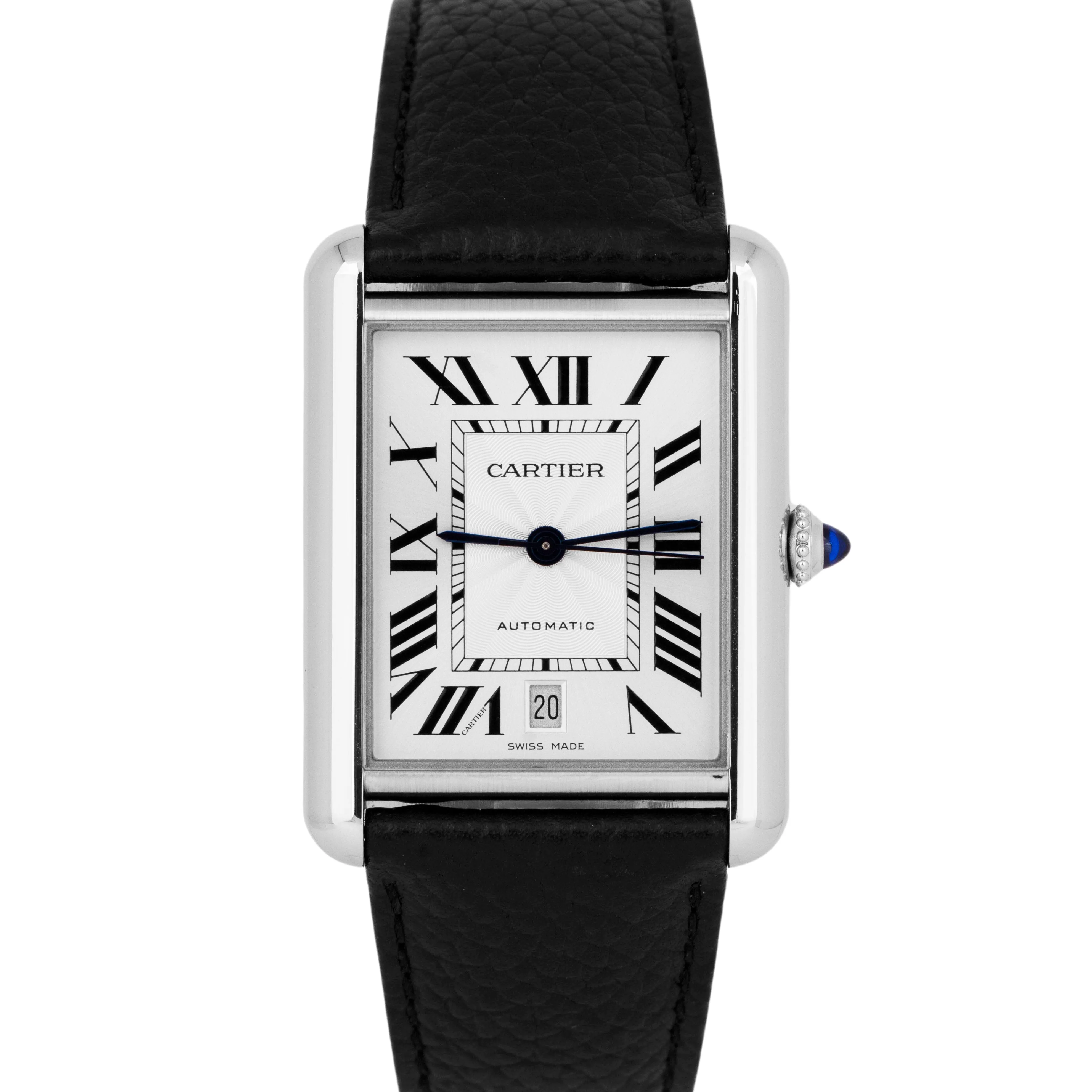 2022 PAPERS Cartier Tank Must XL 31mm Stainless Steel Date Watch 4324 B P