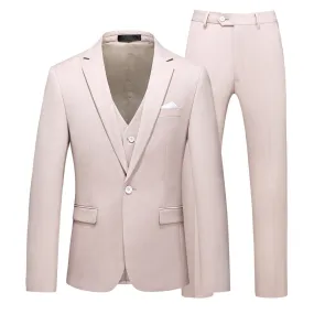 3 Pieces Men Business Suit Boutique Slim Fit One Button Men Suit Set Groom Wedding Fashion Spring Summer Blazer Sets