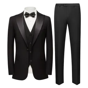 3 Pieces Men Suit Set Wedding Party Business Casual Suits Men Notched Lapel One Button Boutique Slim Fit Blazer Jacket  