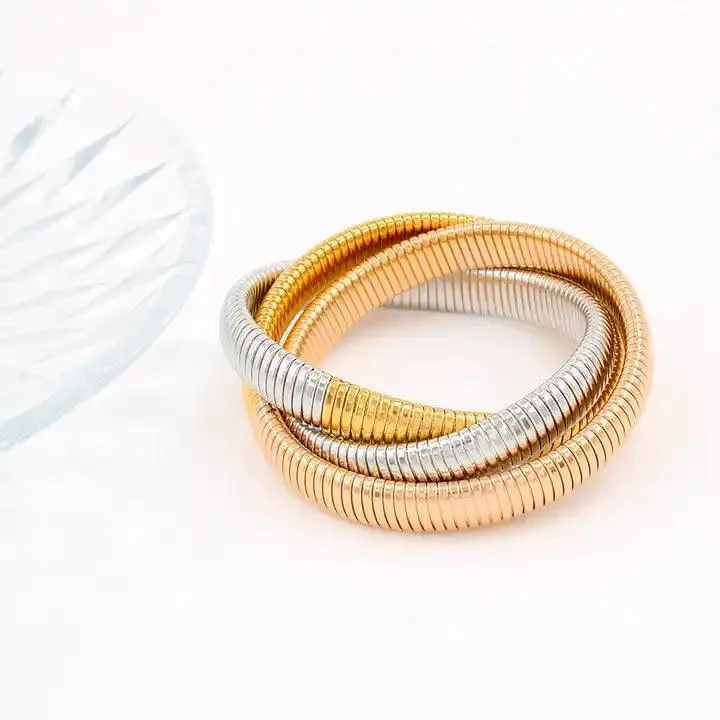 3 Twisted Flexi Bangle