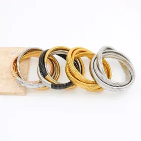 3 Twisted Flexi Bangle