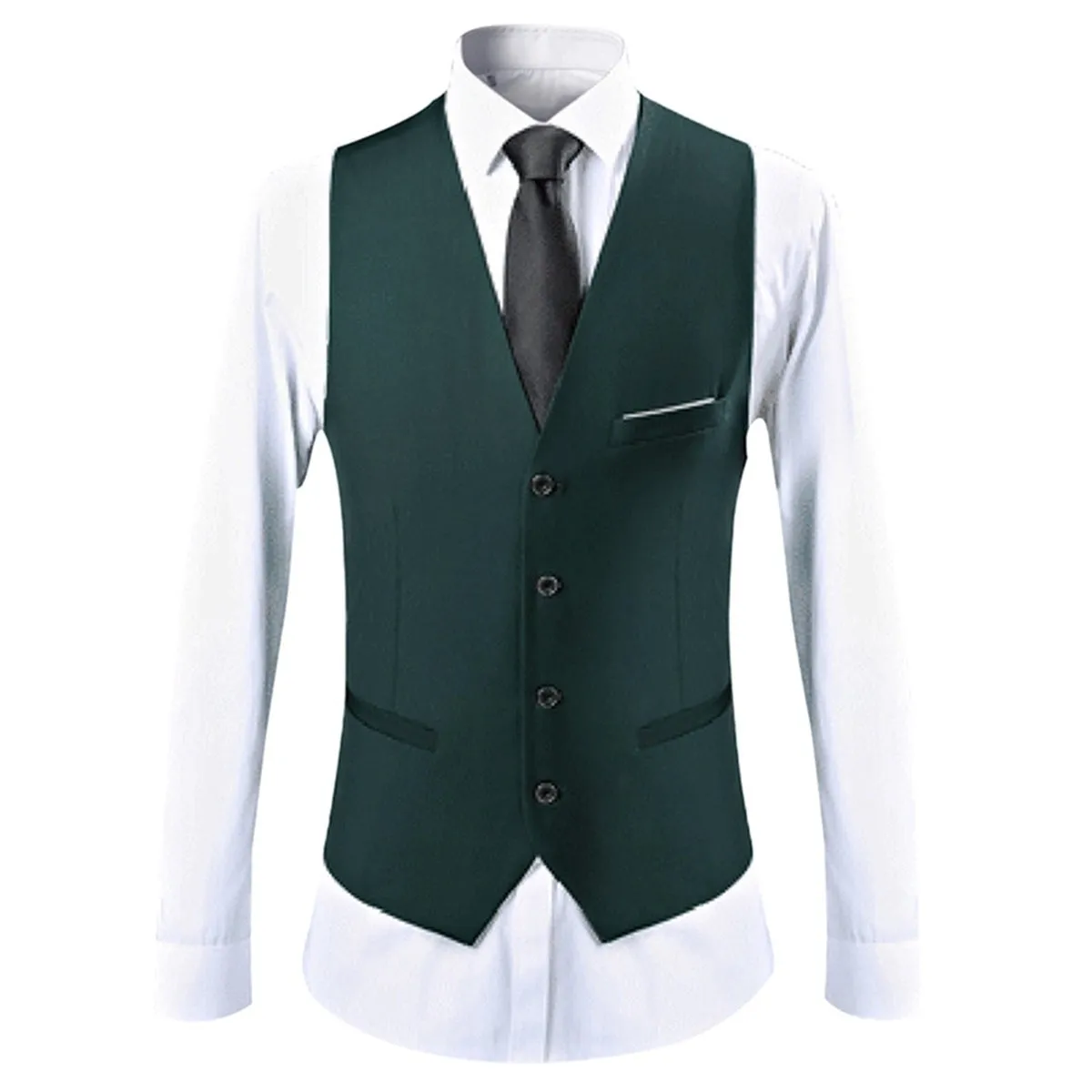 3PCS Men Suit Set Wedding Party Slim Fit Suits Men Business Casual Solid Color Long Sleeve Single Breasted Blazer Jacket