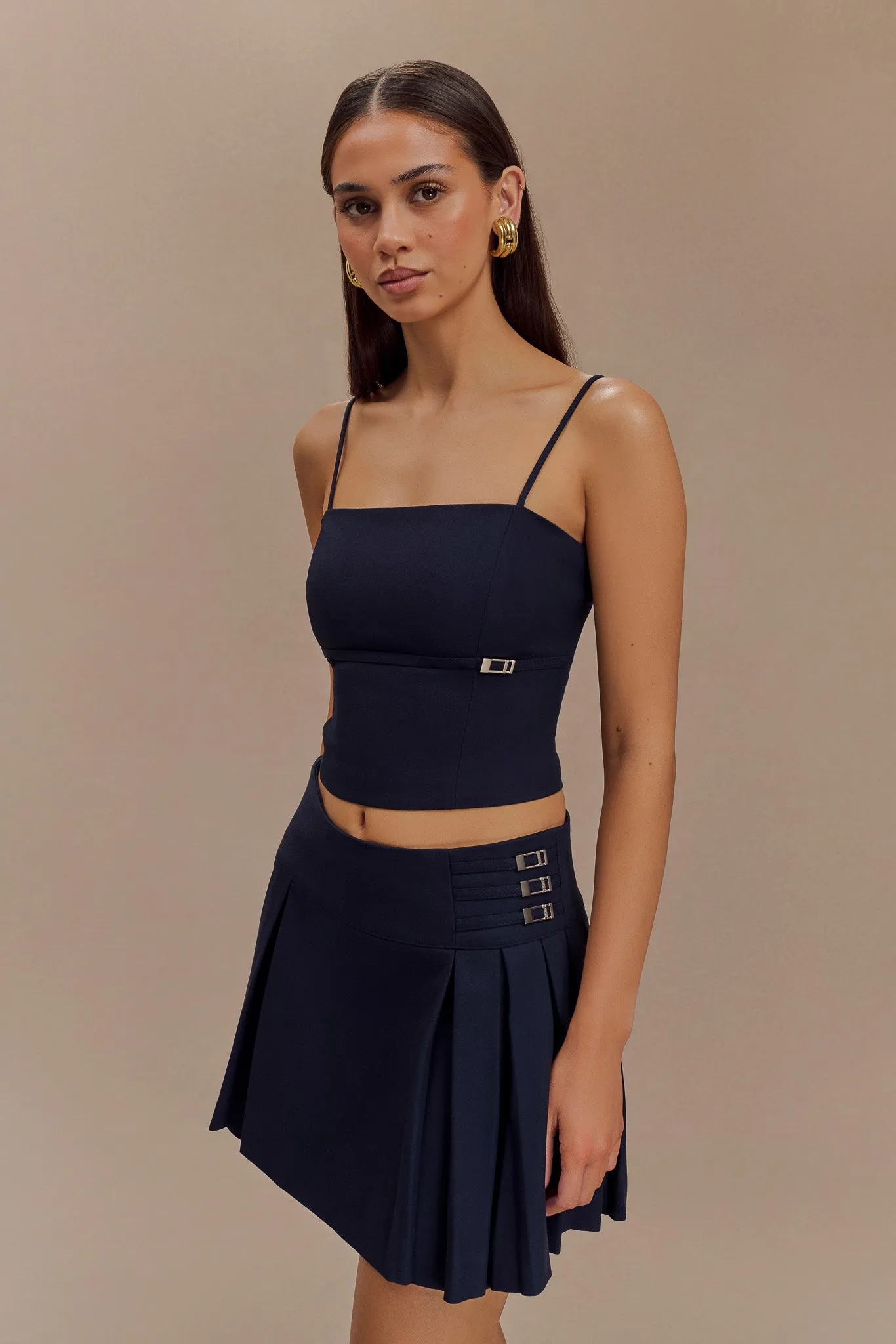 Aberley Crop Top - Dark Navy