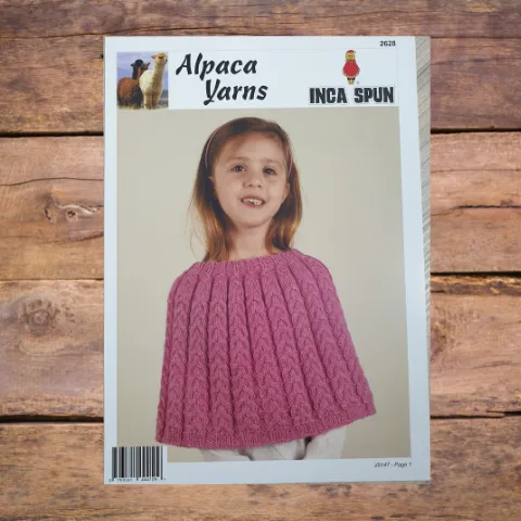 Alpaca Yarns 2628 Cable Poncho for Kids