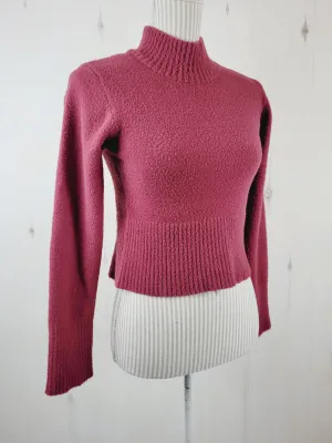 ARDENES CROPPED MAROON TURTLENECK LADIES MEDIUM PRE-LOVED