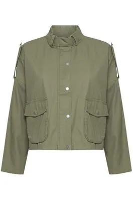 Avika Cropped Jacket (Khaki)