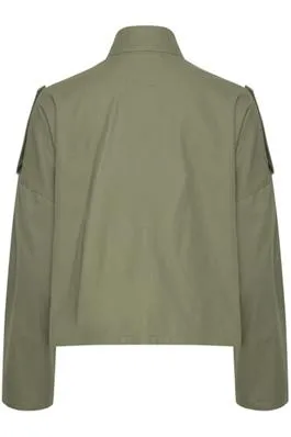 Avika Cropped Jacket (Khaki)