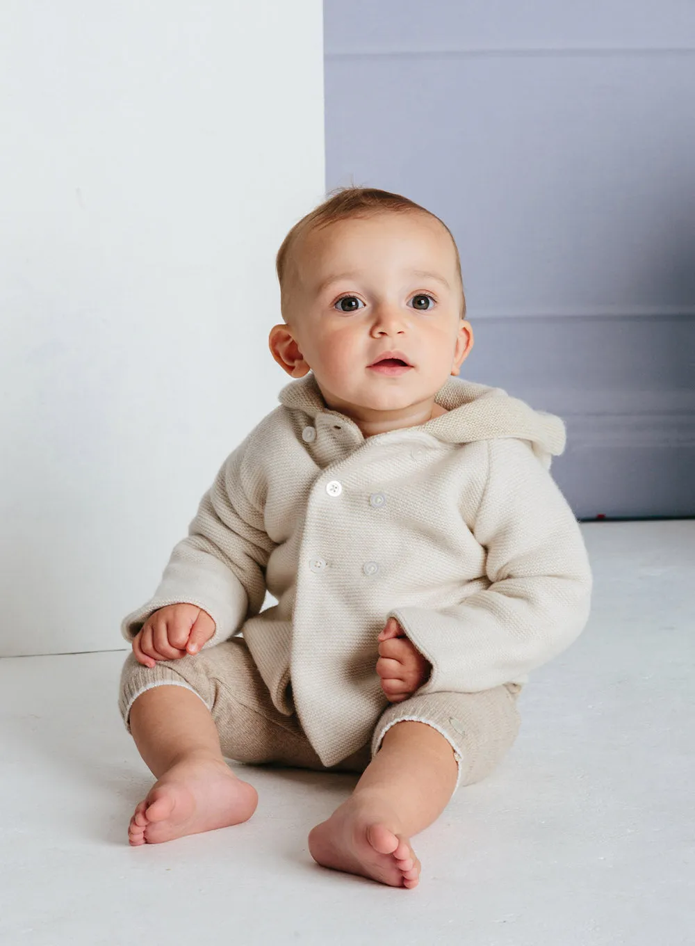 Baby Teddy Coat in Off White