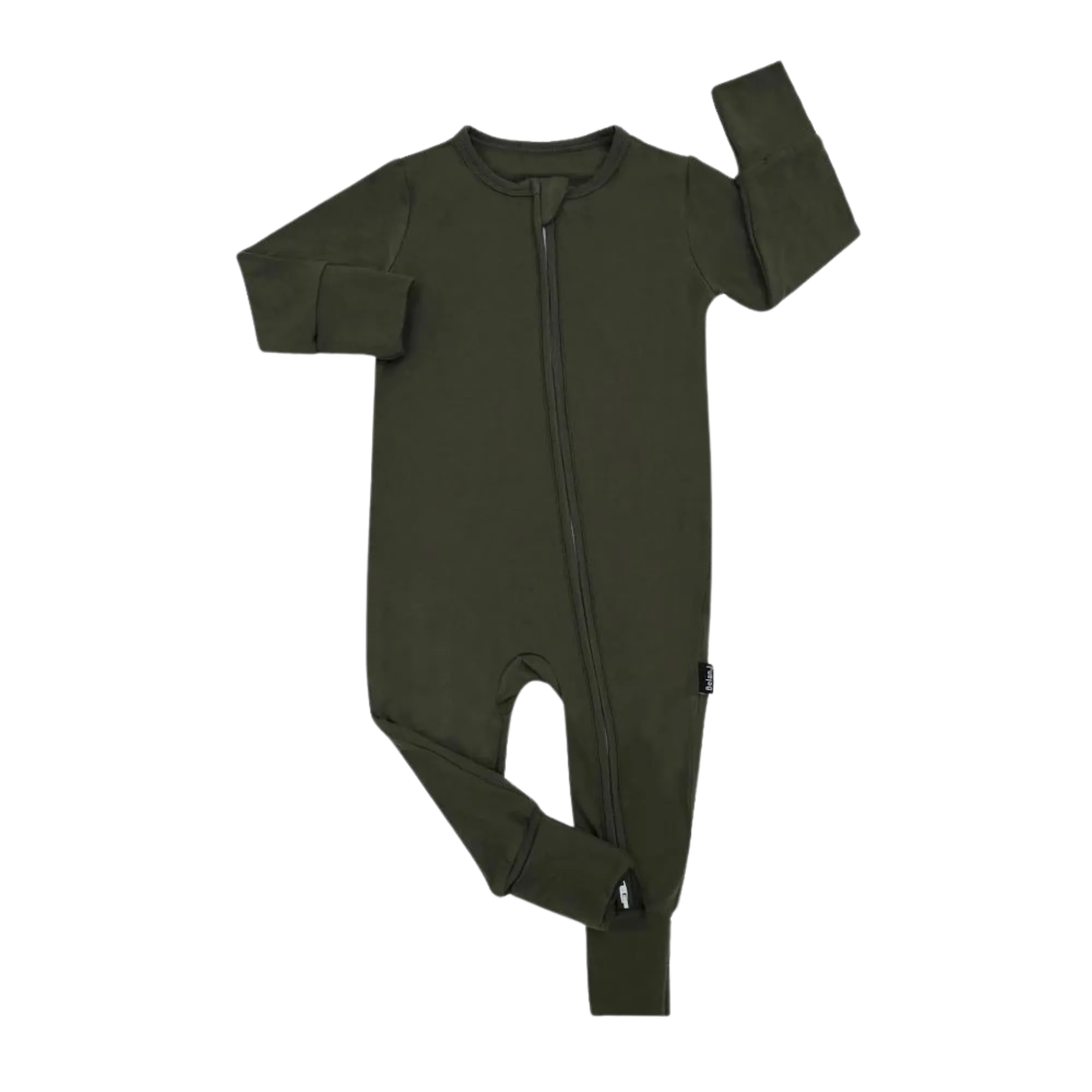 BELAN J Footless Sleeper with Fold-over Cuffs - Forest Green