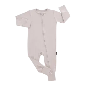 BELAN J Footless Sleeper with Fold-Over Cuffs - Oat