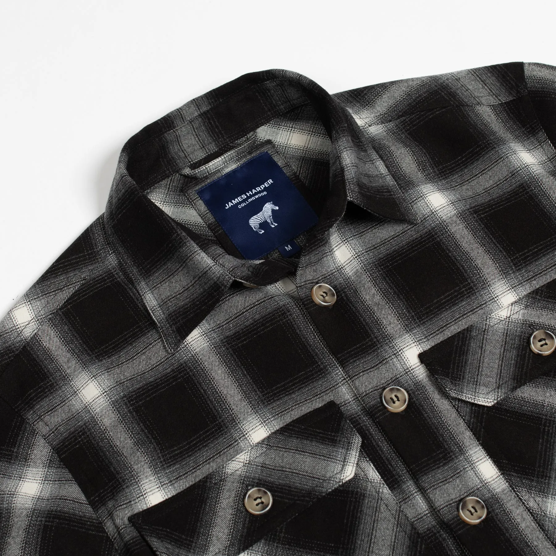 Black/White Shadow Check Overshirt