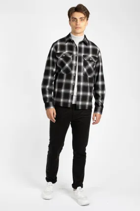 Black/White Shadow Check Overshirt