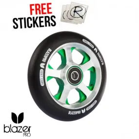 Blazer Pro XT Scooter Wheel 110mm, Black/Green/Silver