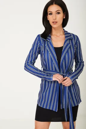 Blue Blazer in Stripes Ex Brand