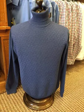 Blue Light Weight Viyella Turtle Neck Sweaters