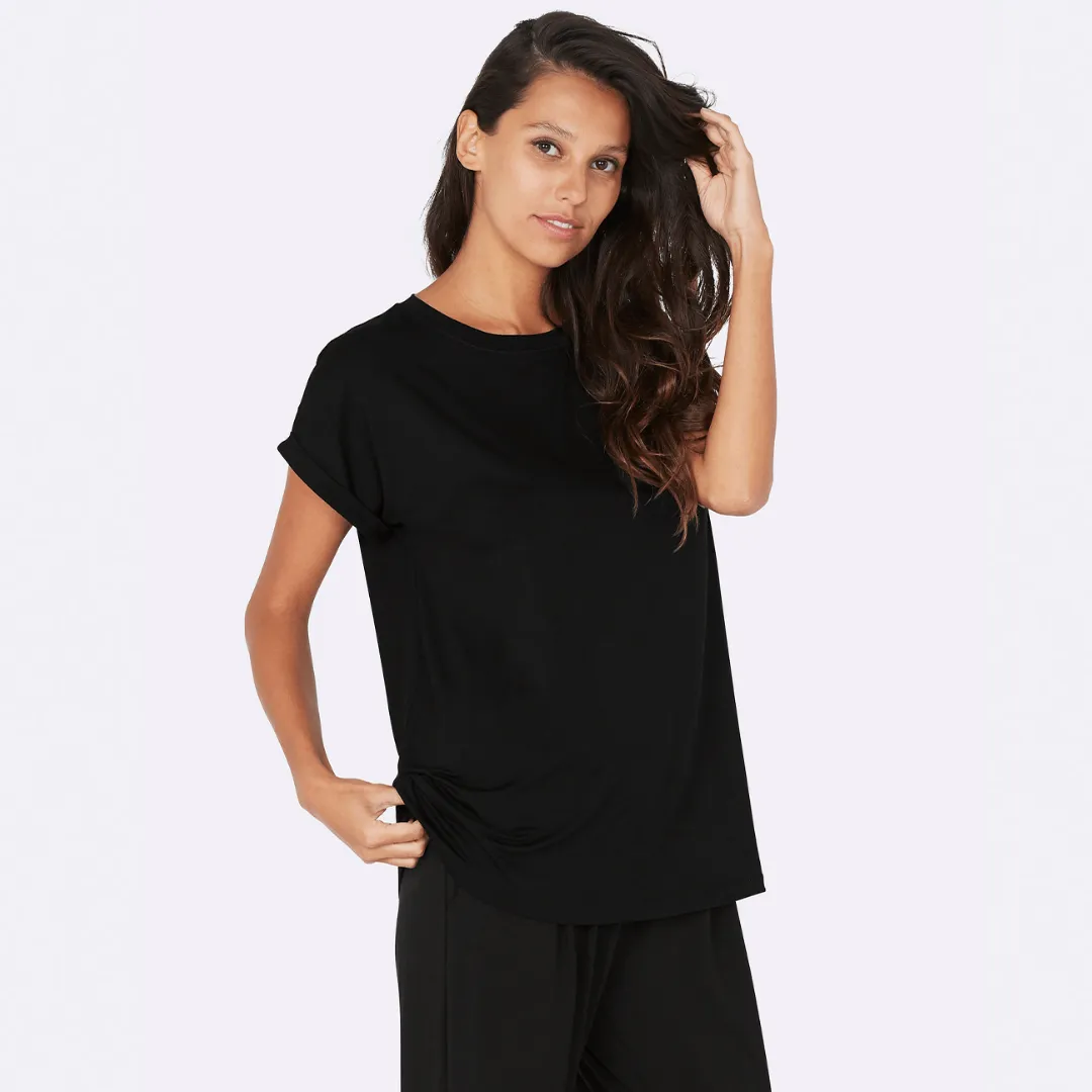 Boody Downtime Lounge Top Black Medium