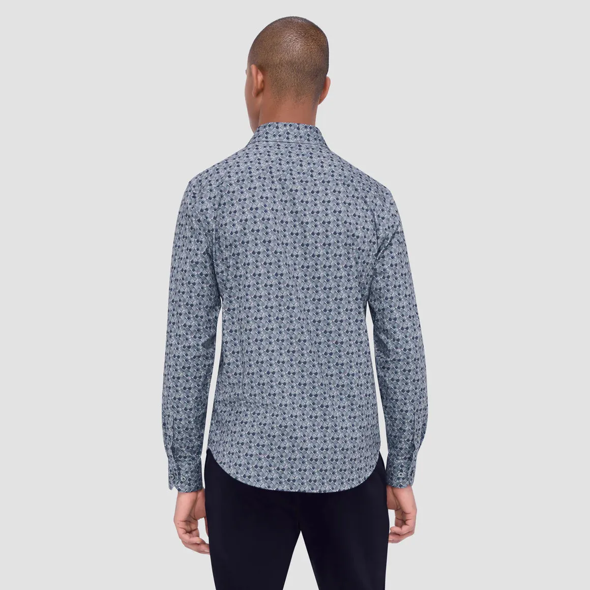 Bugatchi JIMMY Double Sided Mosaic/Geometric OoohCotton® Shirt