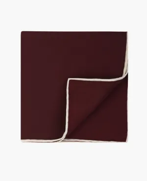 Burgundy Silk Pocket Square