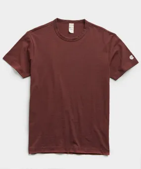 Champion Basic Jersey Tee in Deep Burgundy