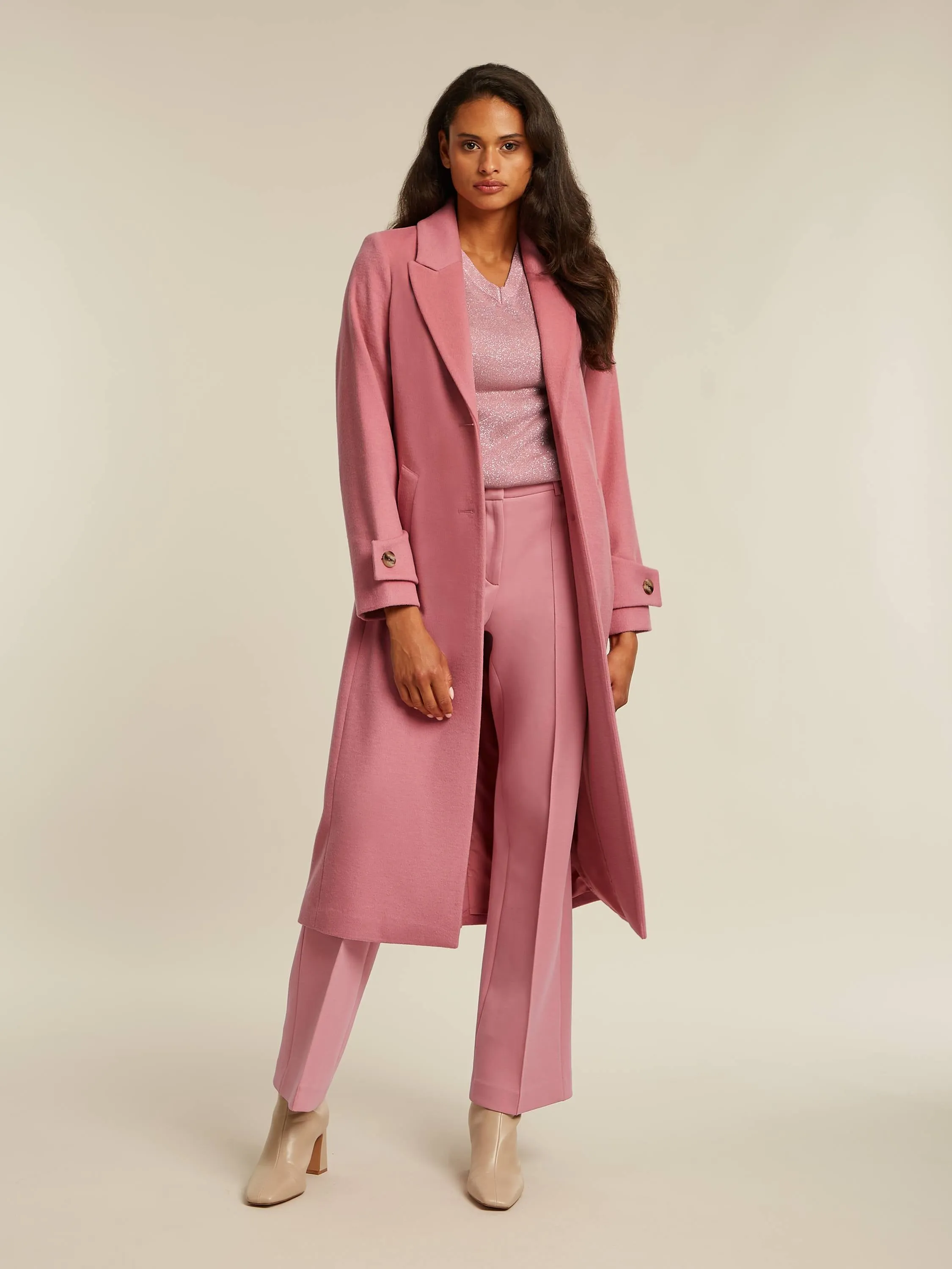 Charm long coat - Wild rose