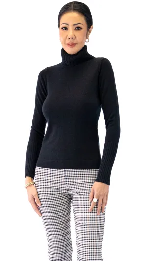 Chunky Cashmere Turtleneck - Black