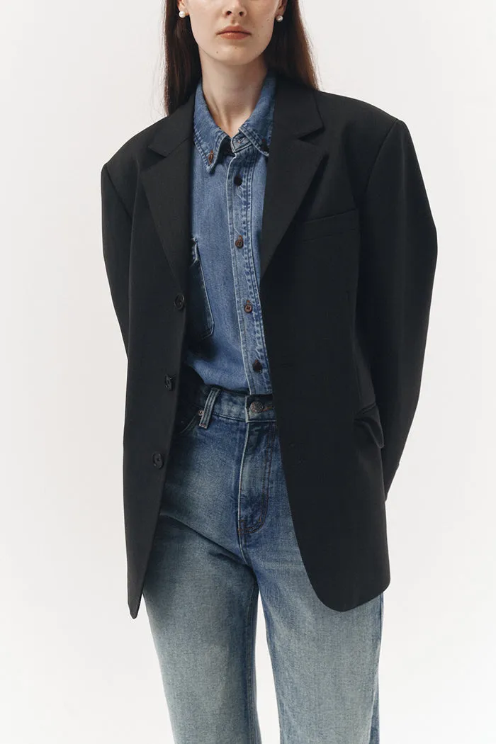 CLASSIC 3 BUTTON WOOL BLAZER