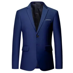 Classic Blue Blazer Two Buttons Blazer