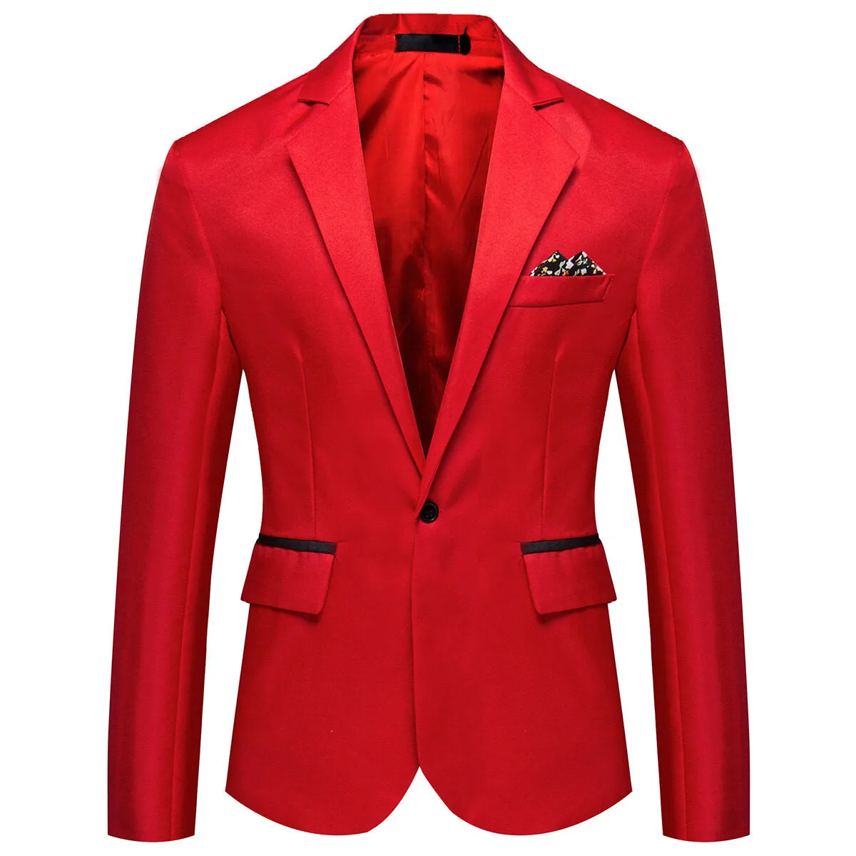 Cloudstyle One Button Blazer For Men Casual Slim Fit Jackets Solid Color Business Men Blazer Jackets