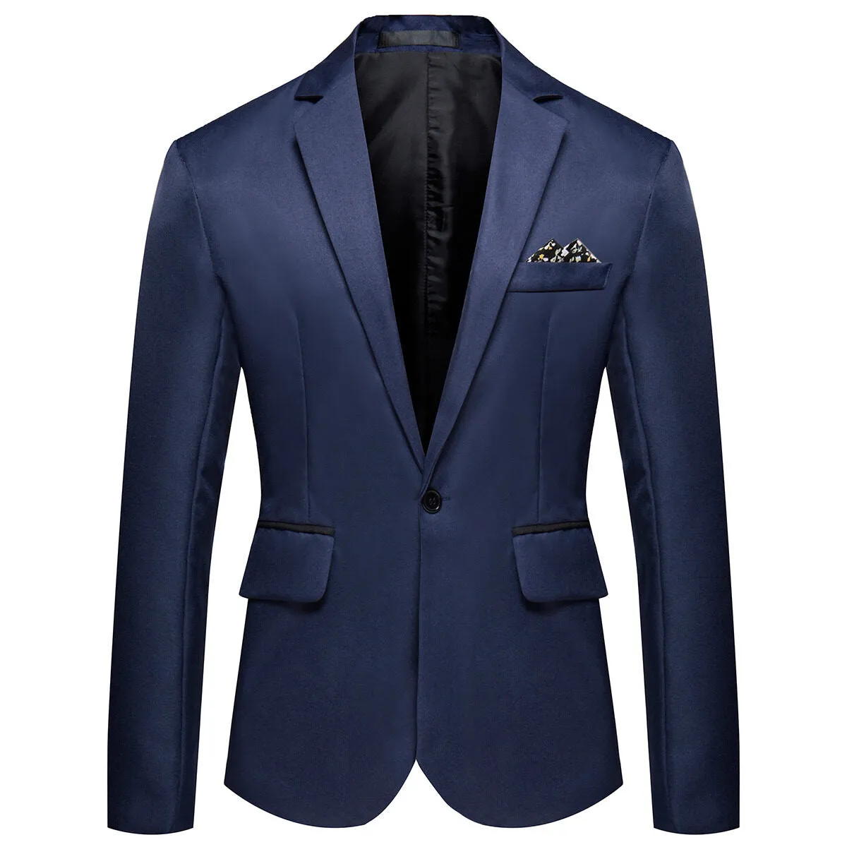 Cloudstyle One Button Blazer For Men Casual Slim Fit Jackets Solid Color Business Men Blazer Jackets