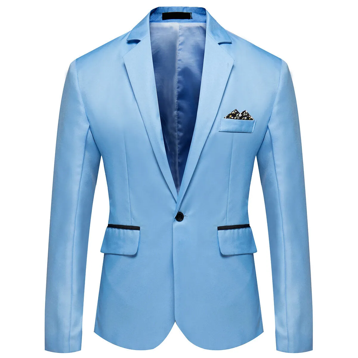 Cloudstyle One Button Blazer For Men Casual Slim Fit Jackets Solid Color Business Men Blazer Jackets