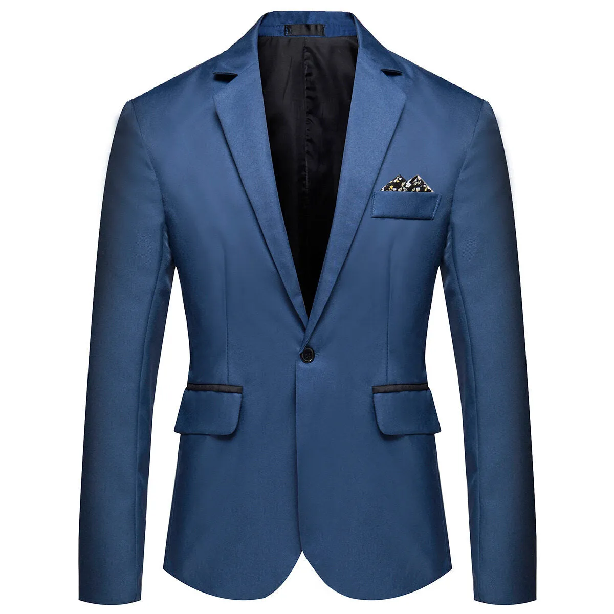 Cloudstyle One Button Blazer For Men Casual Slim Fit Jackets Solid Color Business Men Blazer Jackets