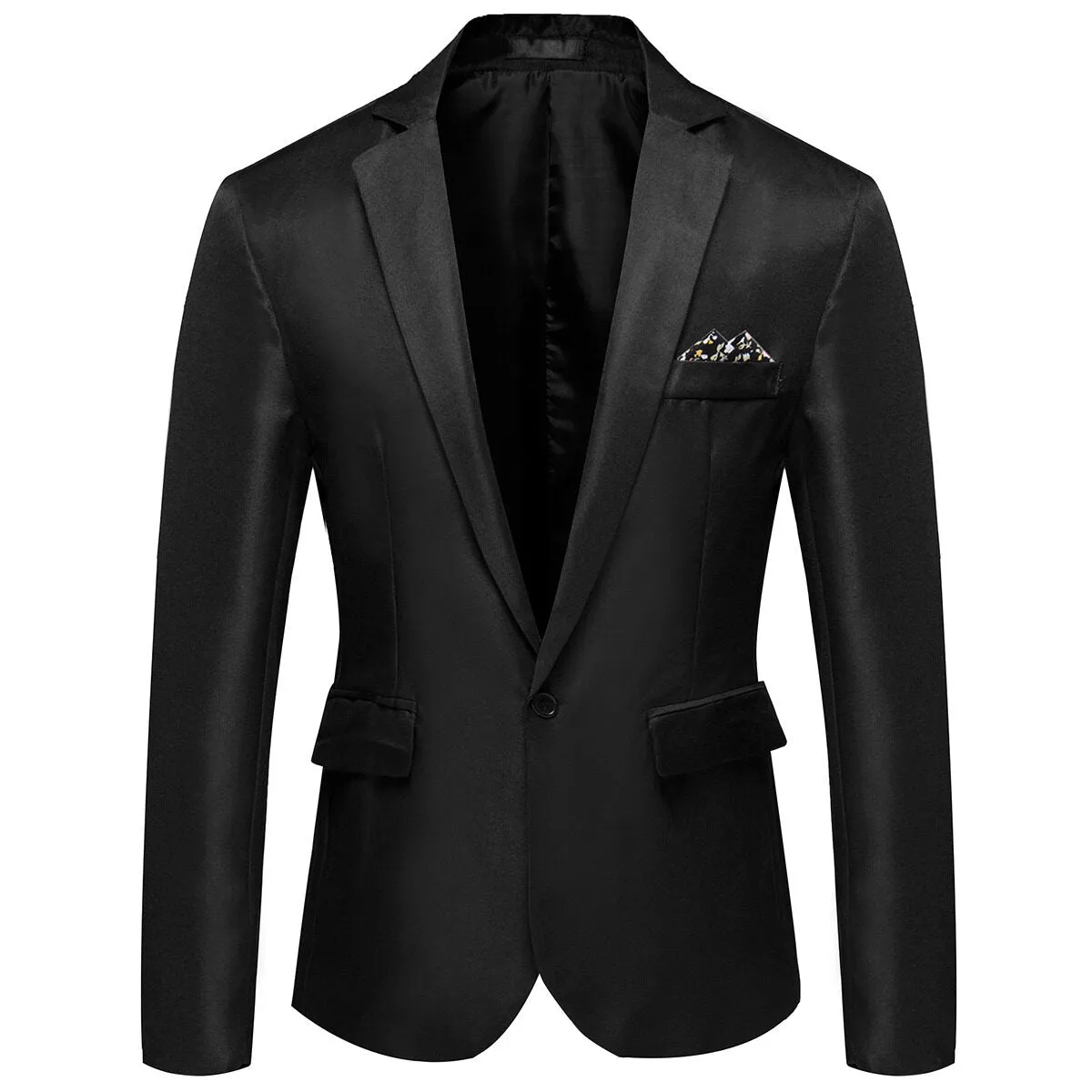 Cloudstyle One Button Blazer For Men Casual Slim Fit Jackets Solid Color Business Men Blazer Jackets