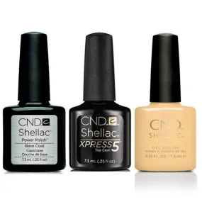 CND - Shellac Xpress5 Combo - Base, Top & Vagabond (0.25 oz)