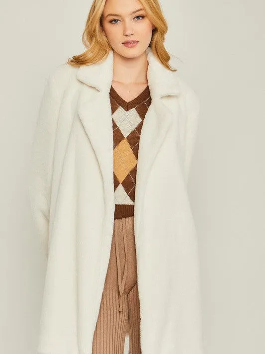 Coat Obsession Soft and Cozy Teddy Collar Coat