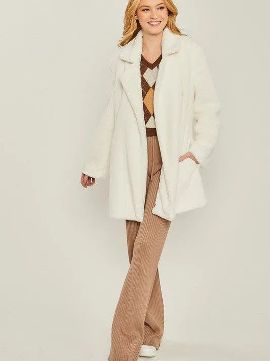 Coat Obsession Soft and Cozy Teddy Collar Coat