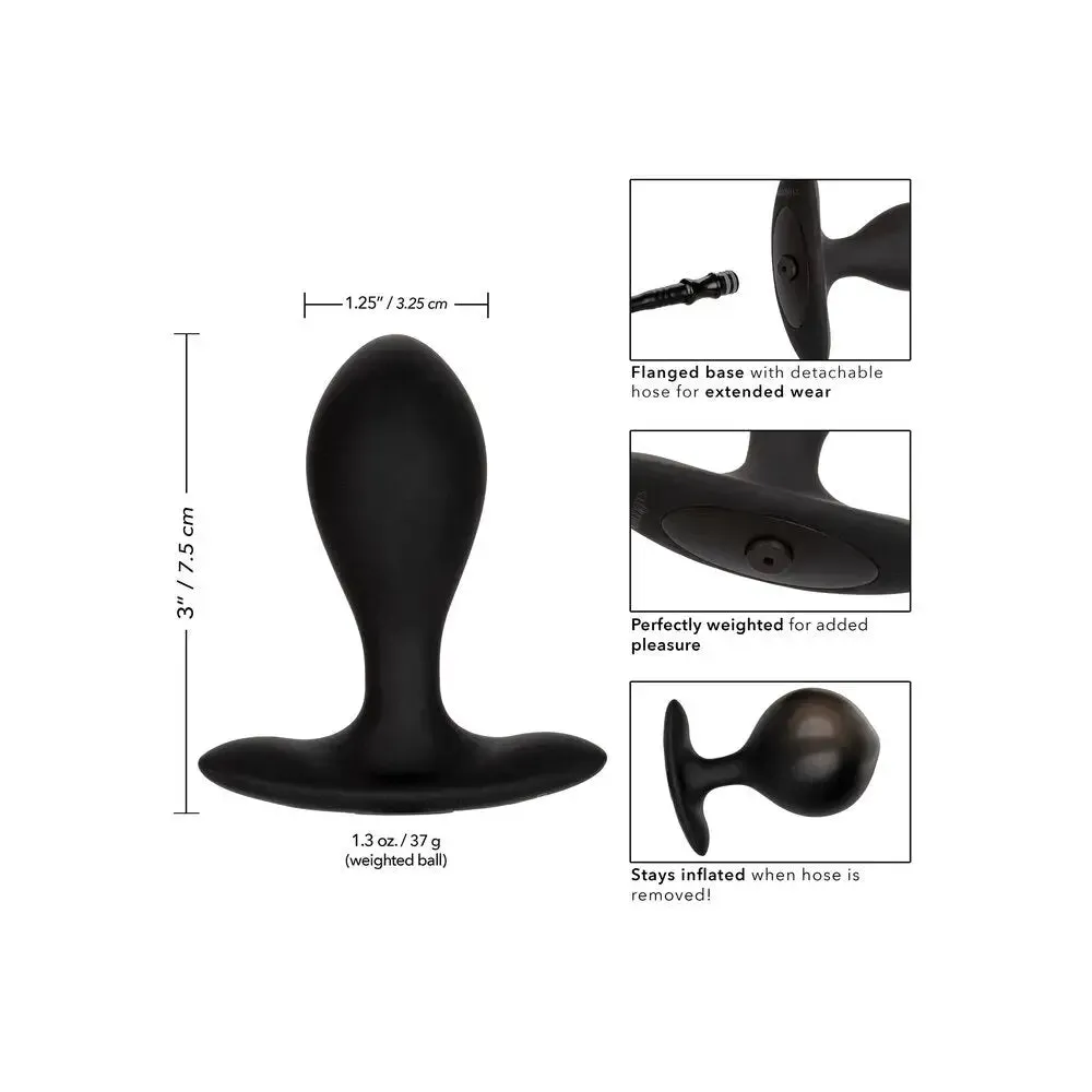 Colt Silicone Black Weighted Plumper Inflatable Butt Plug