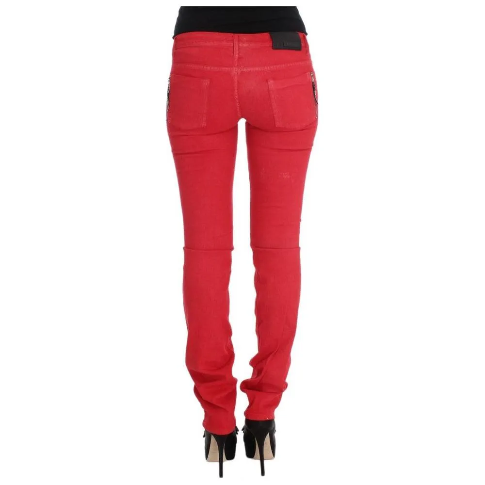 Costume National Red  Jeans & Pant