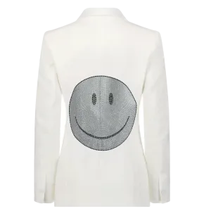 Crystal Smile Blazer - White