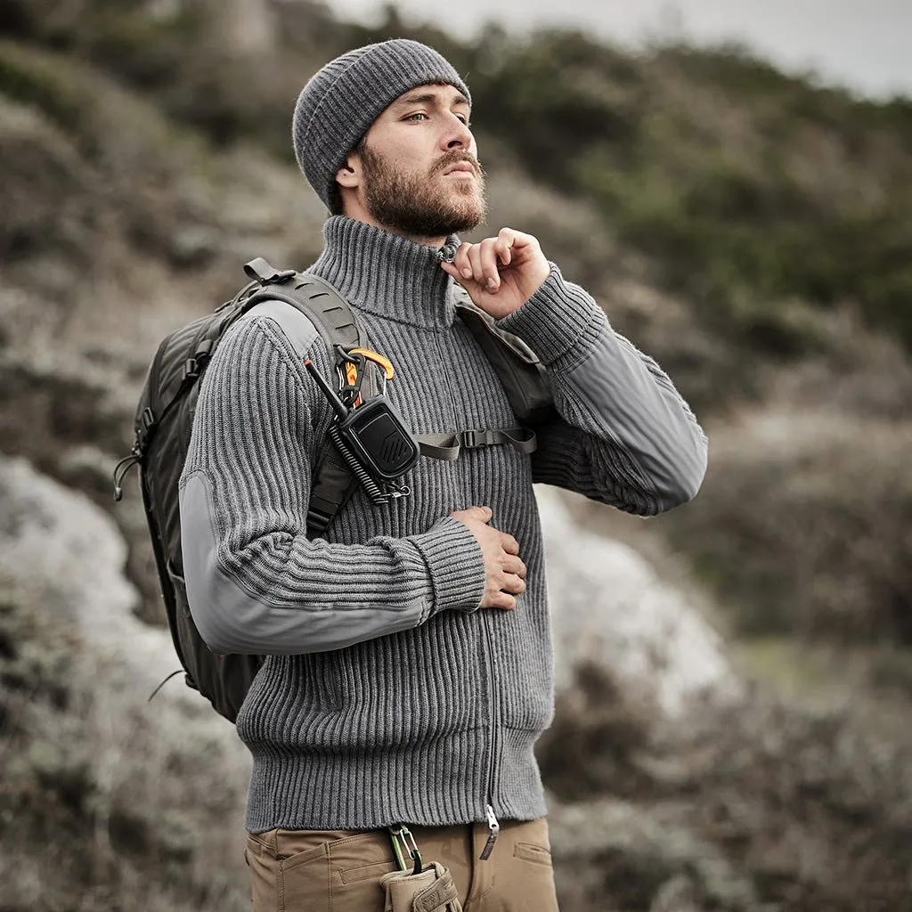 CWO Full Zip Sweater - Heather Alpine Gray