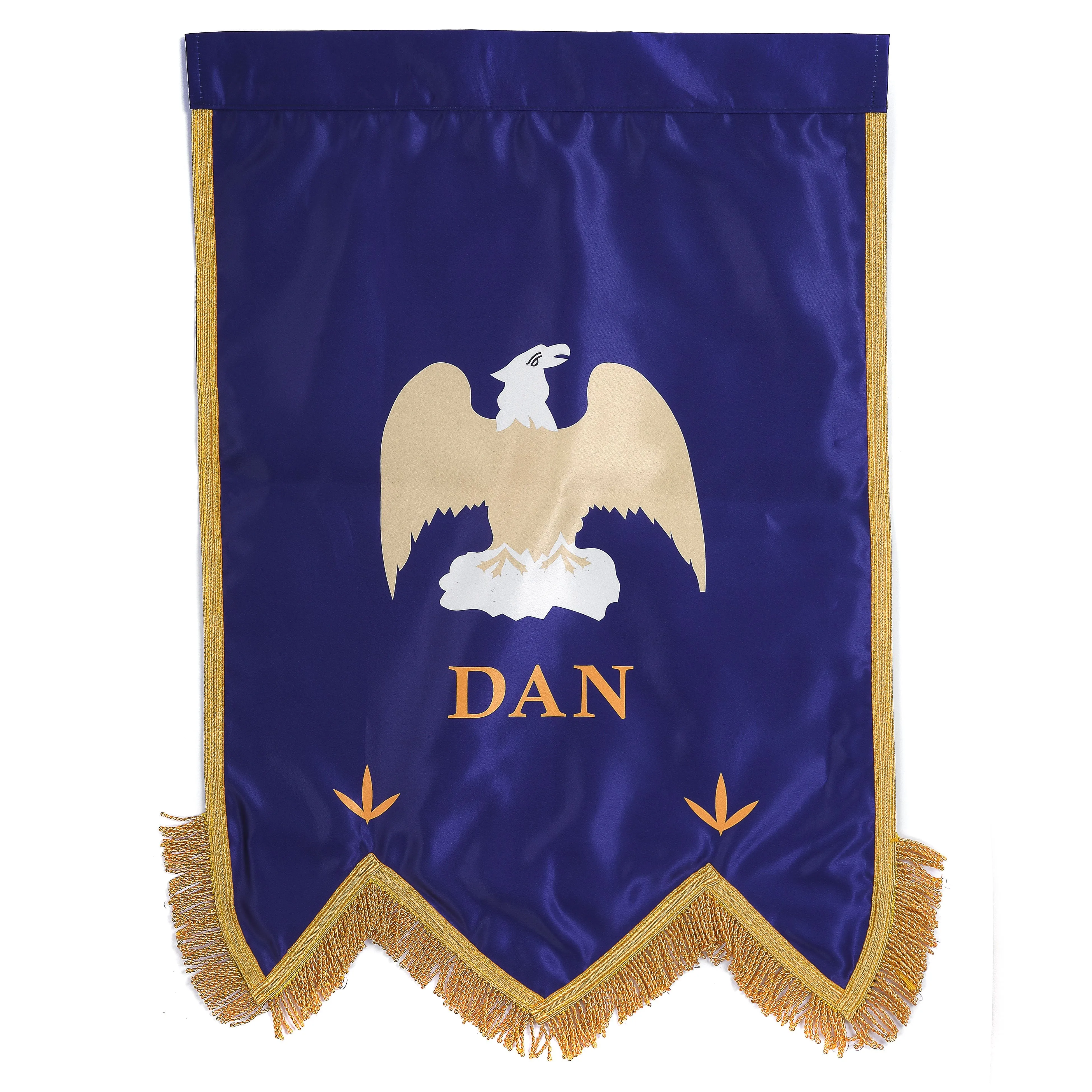 Dan Royal Arch Chapter Banner - Printed With Gold Braid & Fringe