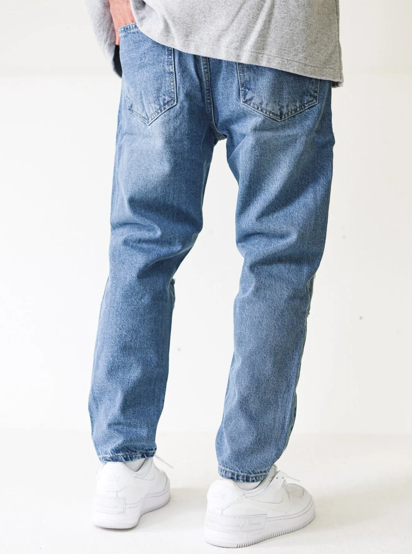 Destroyed Baggy Vintage Blue Jeans